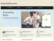 Tablet Screenshot of fotoscientificarecord.com